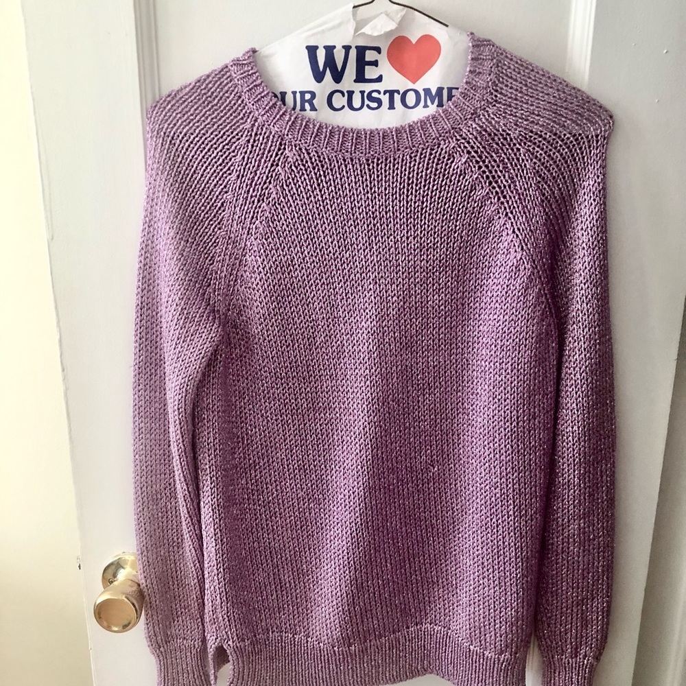 J crew glittery shimmery lightweight sweater